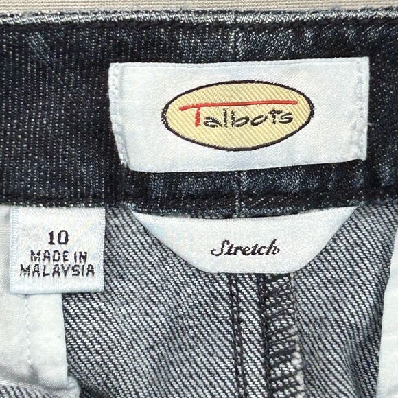 Talbots Skirt Women 10 Blue Jean Denim Knee Length Pockets Cotton Casual Stretch - Picture 12 of 14